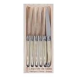  Jean Dubost - Coffret 6 couteaux Laguiole imitation corne