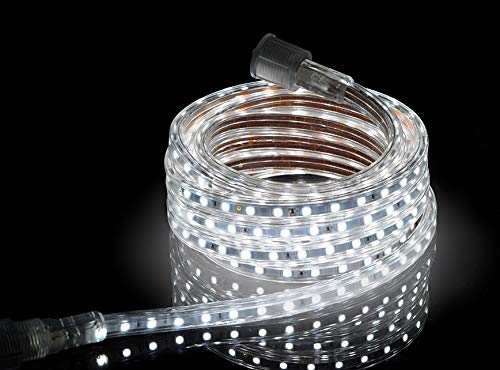 CBConcept UL Listed, 6.6 Feet, Super Bright 1800 Lumen, 6000K Pure White, Dimmable, 110-120V AC Flexible Flat LED Strip Rope Light, Commercial Grade, Indoor Outdoor use, Ready to Plug n Shine - Thumbnail 2