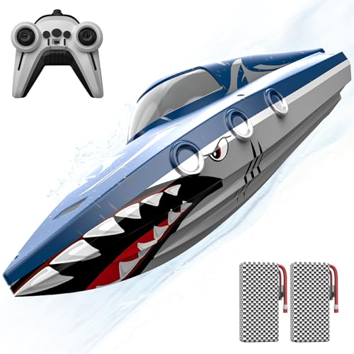Shark RC Racing Boat for Kids & Adults,2.4GHz High Speed Remote Control Boat W/...