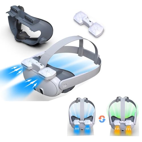 KWJNH For Meta Quest3 Air Circulation Cooling Cycle Replacement Mask Adjustment Anti Fogging Replacement Mask VR Accessories