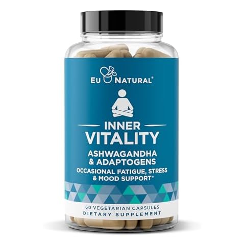 Vitality Cortisol Supplement – Fight Fatigue, Feel Calm & Balanced – Healthy Cortisol, Focused Energy, Adrenal Support – Ashwagandha Supplement with Rhodiola, L-Tyrosine, Holy Basil – 60 Veg Capsules Cover