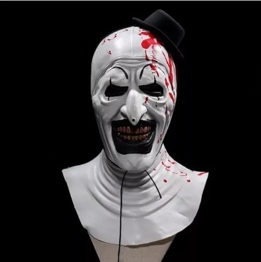 SHYSBV Art The Clown Mask,Adult Terrifier Art the Clown Mask,Scary the Killer Clown Joker Masks,Halloween Cosplay Full Head Costume Props