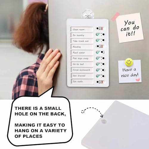 3 Stück Checklisten-Tafel Aufgabenliste zum Aufkleben, BetterJonny Memo Checklist Boards To Do List Chart mit 20 Trocken Löschen Papier & 6 Acrylkleber für Effizientes Aufgabenmanagement und Planung