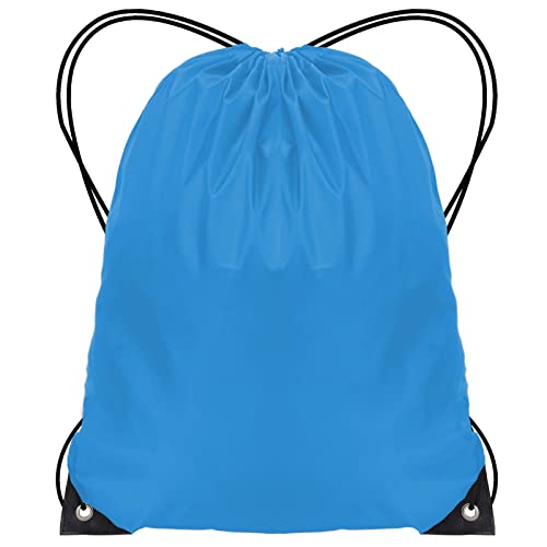 JFmall Drawstring Bags, Swim PE Bags Drawstring Gym Bag for Kids Adults String Swimming Sports Bag for School Sports Swimming Gym Travel Blue