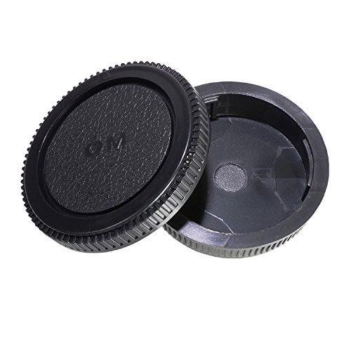 CamDesign Rear Lens Cap and Body Cap Set Compatible with Olympus OM System fits OM-1, OM-2, OM-3, OM-4, OM-10, OM-20, OM-30, OM-40, OM-G Cameras and OM Lens Systems