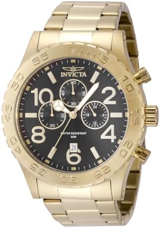 Invicta Specialty Men 50mm Stainless Steel Gold Charcoal dial VD52 Quartz