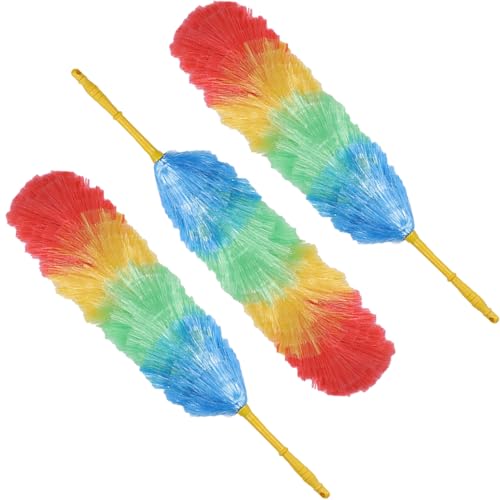 Staubwedel Lang Ausziehbar, Staubwedel, StaubwedelTeleskop, Teleskopwedel Handstaubwischer, Nylon, Zum Reinigen von Deckenventilatoren, Autos, Möbeln (3PC)