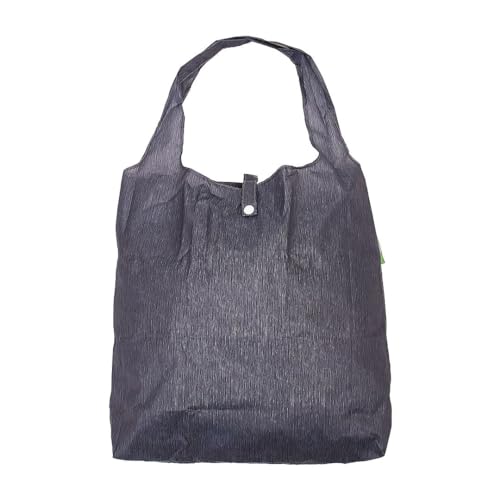 ECO CHIC Lightweight Foldable Reusable Shopping Bag, Grey