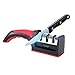 Price comparison product image Hstascoz Kitchen Knife Sharpener, 3-Stage Chef Knife Sharpener to Restore Non-Serrated Knife Blades Quickly, Safely, and Easy to Use for Kitchen Red