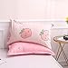 Cartoon Duvet Cover Set Queen Pink Peach Bedding Set Kid Kawaii Bedding Set Girl Lovely Peach Comforter Cover Cute Fruits Quilt Cover Tropical Plant Bedding Reversible Soft Bedspread Cover Room Decor