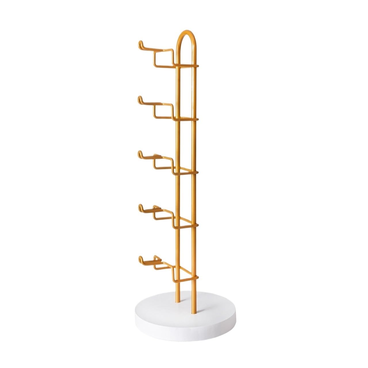 Organizzatore Occhiali Supporto for Occhiali da Vista in Metallo Girevole A 360°, Espositore for Sole Porta(Gold)
