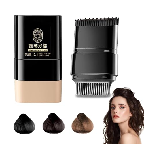 Haarfärbestift, 2-in-1 Instant Haarfärbekamm mit Farbe, Temporärer Haarfärbestiftbürste, Wasserfester Und Schweißfester Haarfärbestift,für graues Haar Instant Hair Color Stick Haarfärbestift, 2-in-1 Instant Haarfärbekamm mit Farbe, Temporärer Haarfärbestiftbürste, Wasserfester Und Schweißfester Haarfärbestift,für graues Haar Instant Hair Color Stick
