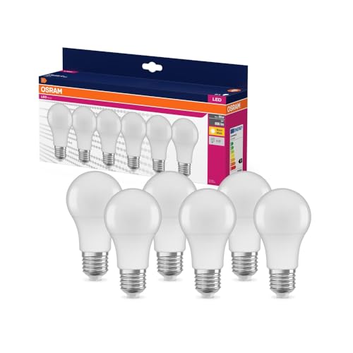 Consejos para Comprar Focos osram comprados en linea. 46 OSRAM LED Star VALUE A60 - Pack de 6 bombillas (equivalente a bombillas convencionales de 60 W, blanco cálido (2700 K), 8 W, casquillo E27, mate, no regulable