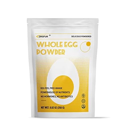 ORGFUN Whole Eggs Powder, Just One Ingredient, Pasteurized Made in USA Great for Baking , 8.82 Oz Cover