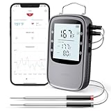 Govee Bluetooth Meat Thermometer, Digital Wireless Meat Thermometer for Smoker Oven, Smart Grill Thermometer with Dual Probes, 230ft Remote Monitor Cooking Thermometer for BBQ Kitchen Rotisserie
