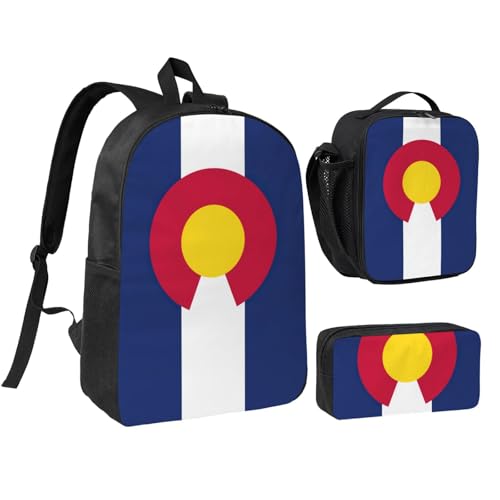 Sac à dos école Colorado EdWal trois pièces anti-mal de dos avec trousse et sac repas
