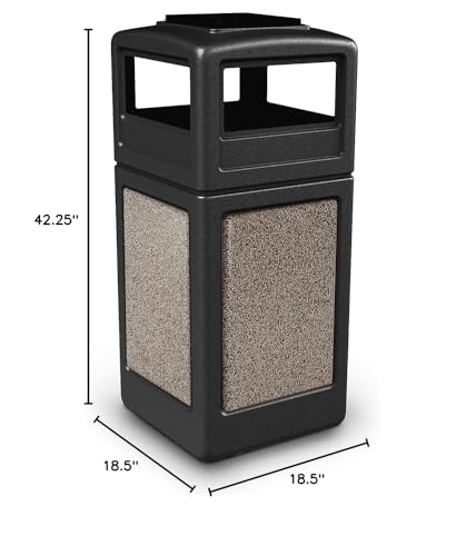 Image of Commercial Zone STONETEC W /ASHDOMELID, 42G BLK /Riverstone, Square (72055299)