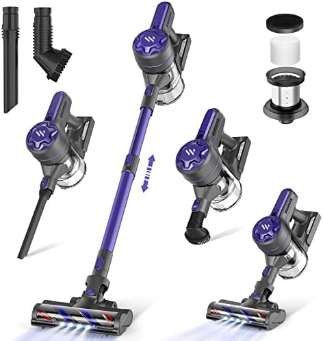 ZOKER Direct Cordless Vacuum Cleaner,Stick Vacuum Cleaner with Powerful Suction,Rechargeable Vacuum 2200mAh Battery Up to 30 Mins Runtime Lightweight Vacuum Cleaner for Pet Hair Hardwood Floor