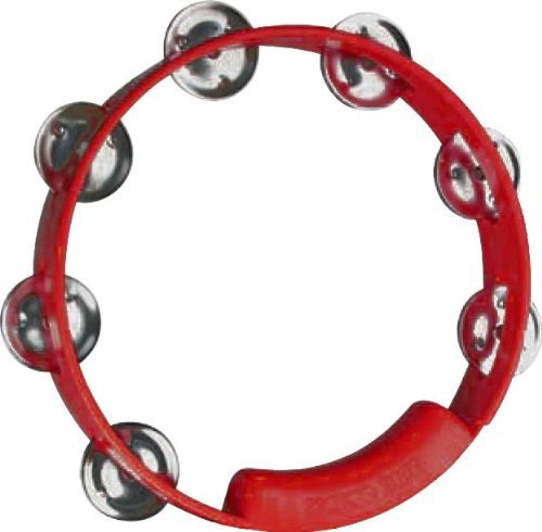 Rhythm TechTC4038 8-Inch True Colors Tambourine, Red
