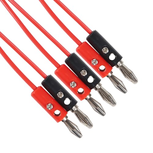 Image of DIANN 6pcs Banana Plug to Alligator Clip Test Lead Cable 4mm Banana Plug Leads Kit Line Wire 1m for Multi-Meter Electrical Test (3pcs Red and 3pcs Black)