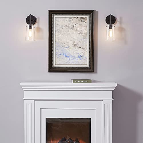 Kawoti Wall Sconces Set Of 2 Bronze Modern Indoor Wall Sconces Lighting With Clear Glass Shade #TOP5