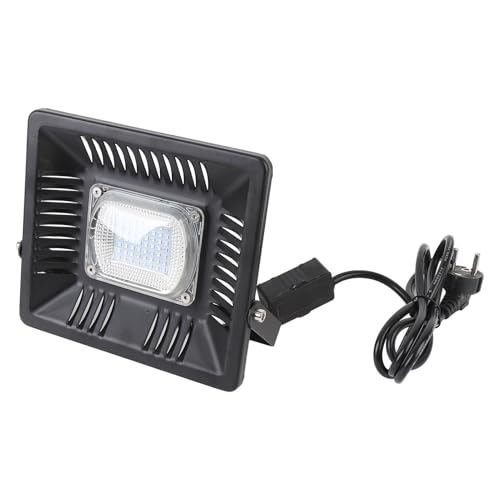 Brrnoo Luz de LED NEGRO UV de 50W 385-400nm para Fiestas, Clubes, Decoración de Escenario, Reflector Impermeable IP65, ángulo de Haz de 150 Grados (BLACK)