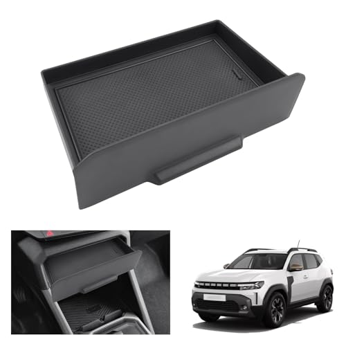 GAFAT Dacia Duster 3 2025 2026 2024/ Dacia Bigster Hybrid 155 Tiroir pour Console Centrale, Duster III Organiseur Boîte de Rangement Caché pour les Objets Personnels,...