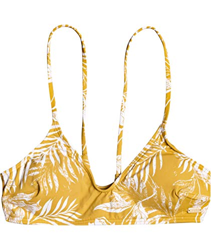 Roxy womens Print Beach Classics Bralette Bikini Top, Mineral Yellow, Medium US