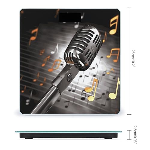 Báscula digital de baño con vidrio templado y pantalla LCD miniatura 2