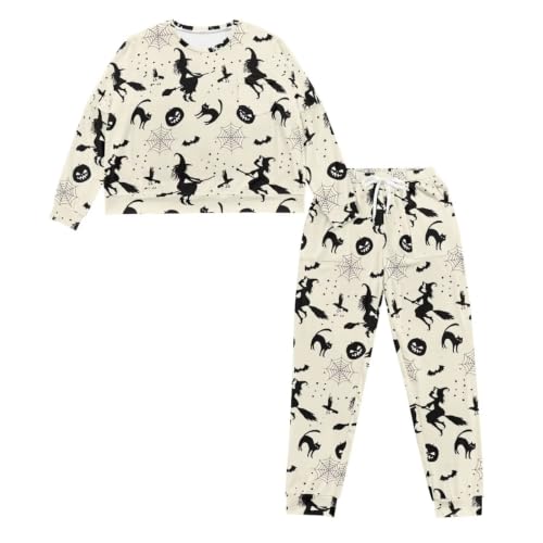Image of Women's Pajamas Set Soft 2 Piece Loungewear Long Sleeve Pj Set Matching Sleepwear with Pockets for Women Plus Size