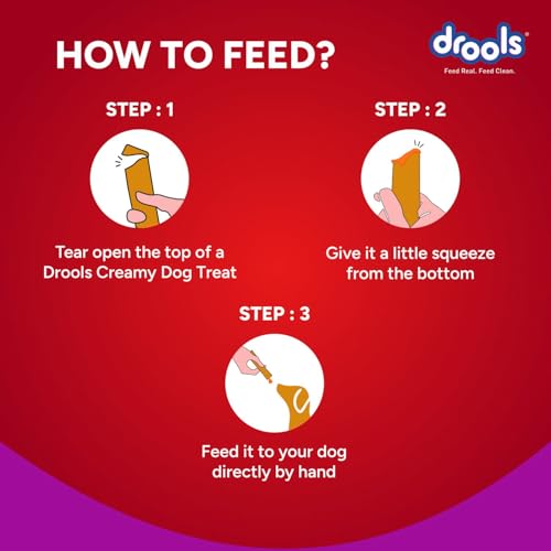 Image of Drools All Life Stages Dog Treats Creamy 5 Sticks Tasty & Nutritious Snack for All Breeds (15g x5) 75g | Strawberry Flavour | Ideal for Training | Supports Hydration | Boost Muscle Health