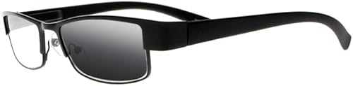 Miniatura 7 de Hombres acetato medio marco transición fotocromático sol lectores gafas de lectura UV400 gafas de sol
