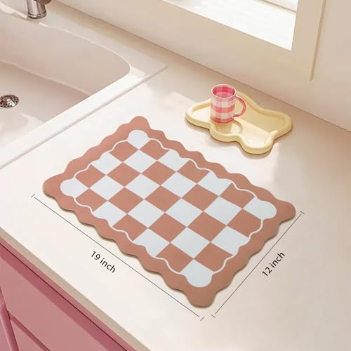 Kitchen Dish Drying Mat - Absorbent, Non-Slip, Quick Dry