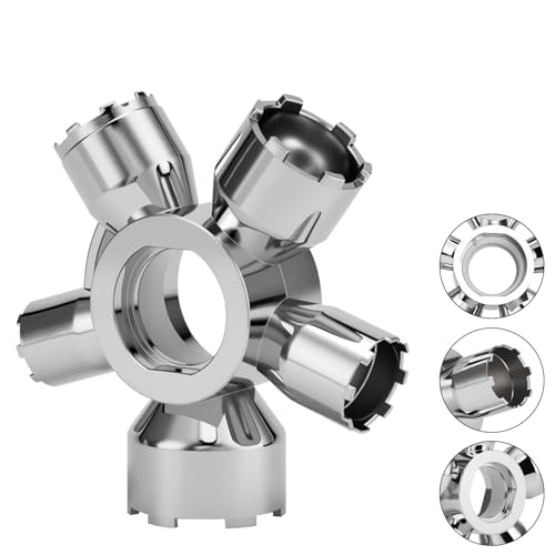 Upgraded Metal 10-in-1 Faucet Aerator Tool - Heavy-Duty Removal Key