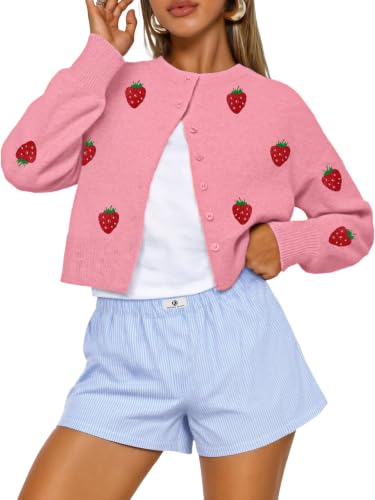 Image of Trendy Queen Cropped Cardigan Sweaters for Women Fall Fashion Clothes 2026 | Lightweight Knit Button-Down, Y2K Open-Front Layering Piece for Fall, Spring & Office Wear