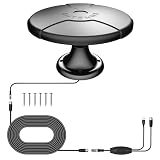 DVBT DVBT2 antenne wohnmobil außen, 360° omnidirektionale Außenantenne, Außenfernsehantenne,Kostenlose lokale Sender empfangen, 5m Kabel, für LKW, Camper & Outdoor | Wohnmobil-Antenne