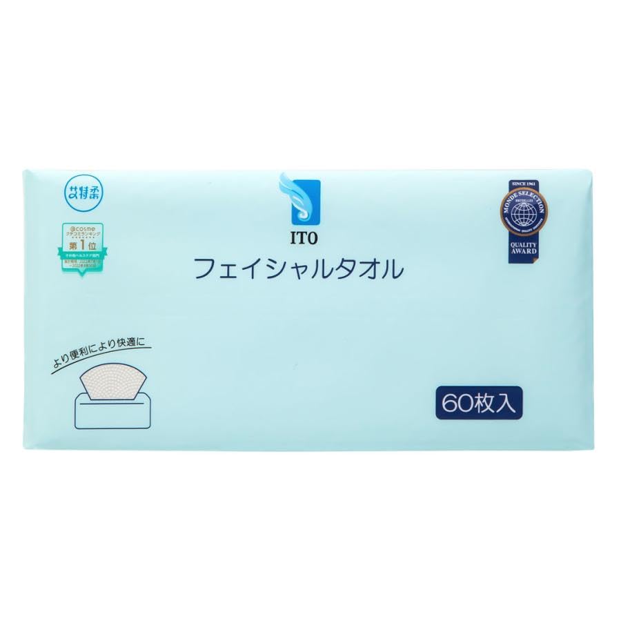 【60枚入×36袋セット】フェイシャルタオル　フェイスタオル　使い捨てタオル Amazon | フェイシャルタオル ITO フェイスタオル 60枚入 敏感肌