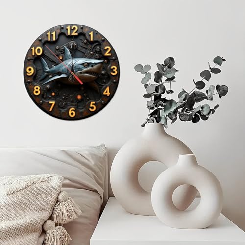 Reloj de Pared Vintage Único Shark 10 Pulgadas miniatura 2