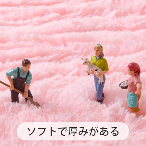 AIMECOハート カーペット ピンクラグ 可愛い ラグマット ふわふわ かわいい 北欧おしゃれ carpet 通気性 子供部屋 抗菌除ダニ リビング装飾 女の子寮 寝室120*160cmピンク [4]