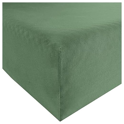 Erwin Müller Spannbettlaken, Spannbetttuch Bio Interlock Mako-Jersey - Serie München olivgrün Größe 90x190 cm - 100x200 cm - perfekte Passform, bügelfrei, mit Rundumgummi (weitere Farben,Größen)