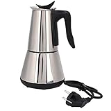 cafetera italiana electrica programable ★ Con el diseño perfecto para el mango, puede evitar que el usuario se dañe por el calor.