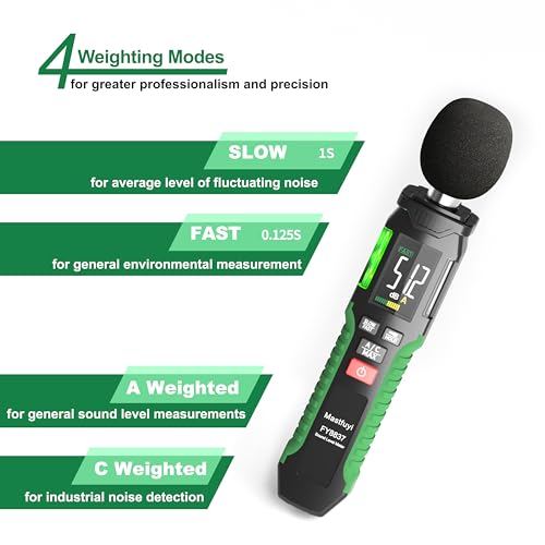 Mastfuyi FY8837 Decibel Meter, Sound Level Meter 30-130 Db thumb #2
