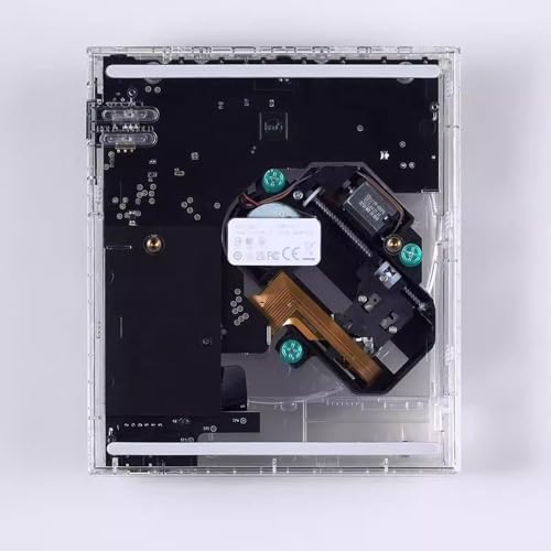 Przezroczysty odtwarzacz CD Bluetooth, muzyczna dekoracyjna ramka na zdjęcia, wyświetlacz LED, wyjście słuchawkowe stereo 3,5 mm, pasuje do płyt 12 cm lub 8 cm, do korytarza