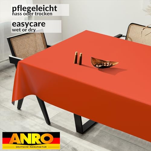 ANRO Oilcloth Tablecloth, Washable, Oilcloth, Garden Tablecloth, Outdoor, Indoor, 100 x 140 cm, Cut Edge, Red - Image 4