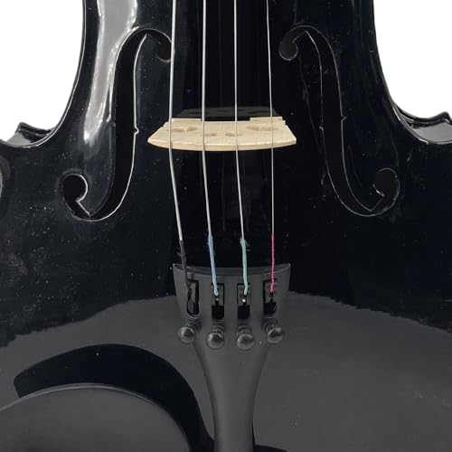 YoungMonic Full Size 4 Strings Viola Meticulously Crafted with Maple Wood Back Top Spruce Wood Adorned Ebony Fingerboard Tailpiece Chin Rest Complete with Case and Bow - Thumbnail 6