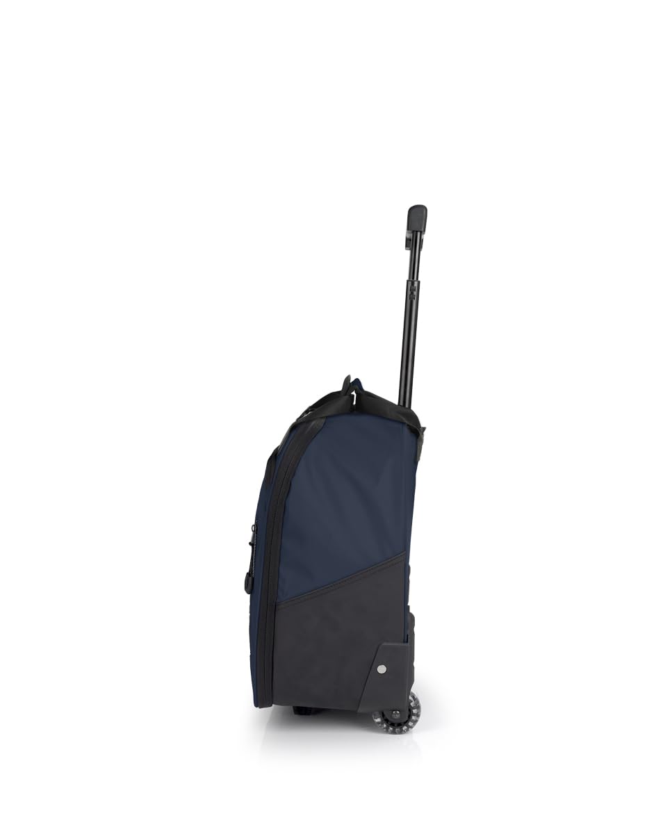 Gabol - Maletín con Ruedas y Funda para Portátil 15,6” Canada 40x36x19 cm - Equipaje de Cabina Ligero 1,85 kg con Capacidad 22L - Diseño Español en Poliéster Resinado - Azul Marino
