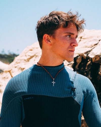 Crucifix Pendant Leather Cord Necklace for Men - 925 Sterling Silver Necklace Pendant with Premium Black Pearl, Adjustable Leather Cord - Handmade Necklaces - Jewelry Gifts by Royale Merchant4