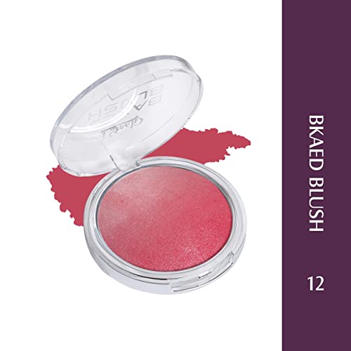 Image of Glam21 Baked Blusher | Highly Pigmented, Long Lasting | Illuminating Glow Finish | Smooth & Blendable Texture |Stays up to 8 hours | For All Skin Types | 6gm | Shade-12
