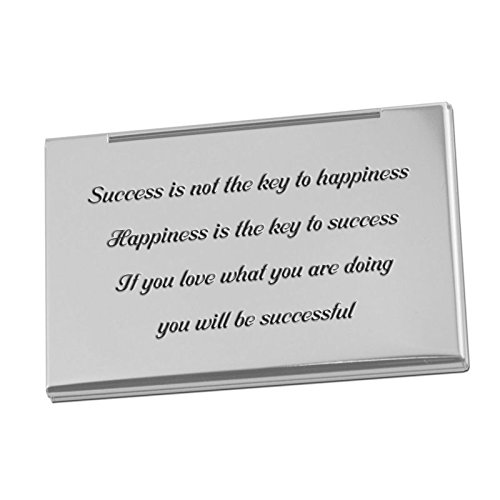 Personalized Silver & Satin Business Card Case Holder Engraved Free - Ships From Usa #TOP2