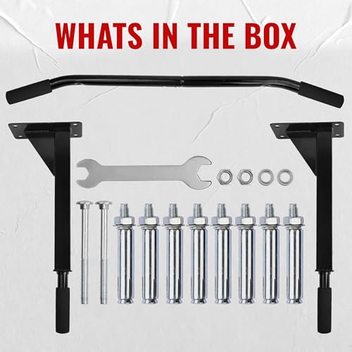 Image of Slovic Pull up Bar for Home Workout [200 KG Load Capacity] | Pull up bar Wall Mounted | Gym Equipment for Home Workout | Pull up bar stand for Men, Women & Kids | Pull up rod for Chin ups